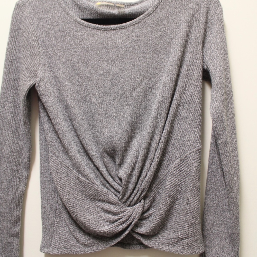 ZELLA GRAY KNOT LONG SLEEVE